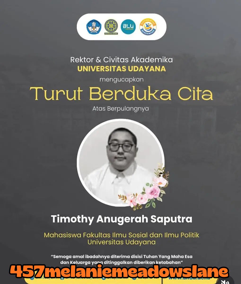 Kisah Tragis Mahasiswa Udayana Timothy, Di-Bully hingga Akhiri Hidup